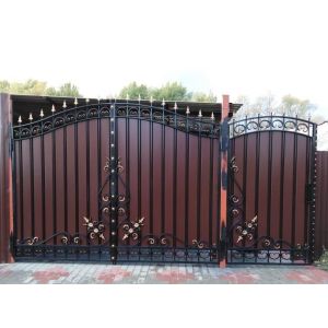 Ворота кованые «Стокгольм» металлические арочные