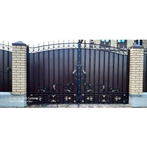 Ворота кованые «Эстония» металлические арочные