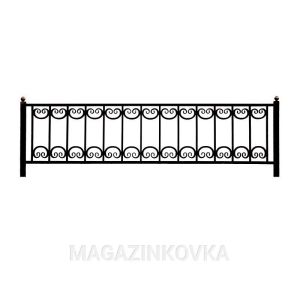 Ритуальная оградка кованая металлическая «Лотос»