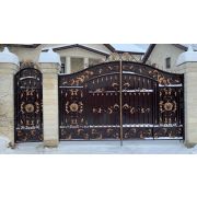 Ворота кованые «Империя» металлические арочные