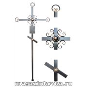 Крест кованый ритуальный «Эконом 2» металлический